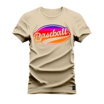 Camiseta Plus Size Algodão 30.1 Premium Estampada Base Ball Colors