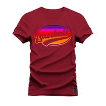 Camiseta Plus Size Algodão 30.1 Premium Estampada Base Ball Colors