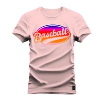 Camiseta Plus Size Algodão 30.1 Premium Estampada Base Ball Colors