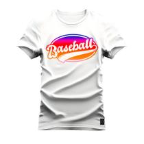 Camiseta Plus Size Algodão 30.1 Premium Estampada Base Ball Colors