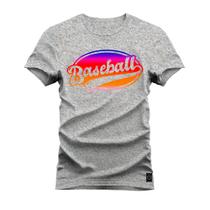 Camiseta Plus Size Algodão 30.1 Premium Estampada Base Ball Colors