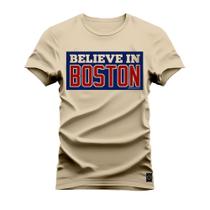 Camiseta Plus Size Algodão 30.1 Premium Estampada Belevin Boston