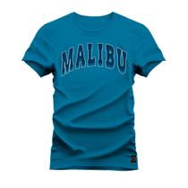 Camiseta Plus Size Algodão 30.1 Premium Estampada Malibu