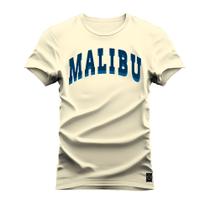 Camiseta Plus Size Algodão 30.1 Premium Estampada Malibu