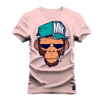 Camiseta Plus Size Algodão 30.1 Premium Estampada Monkey MNK