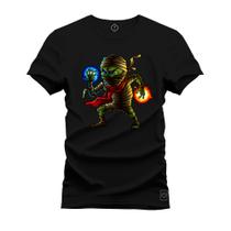 Camiseta Plus Size Algodão 30.1 Premium Estampada Mumia Poderes