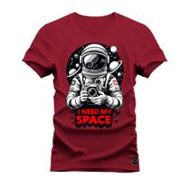 Camiseta Plus Size Algodão Premium Estampada I need My Space