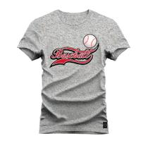 Camiseta Plus Size Algodão Premium T-Shirt Baseball