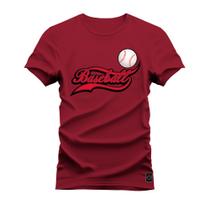 Camiseta Plus Size Algodão Premium T-Shirt Baseball