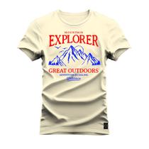Camiseta Plus Size Algodão Premium T-Shirt Explorer