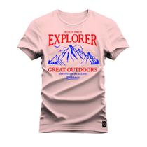 Camiseta Plus Size Algodão Premium T-Shirt Explorer