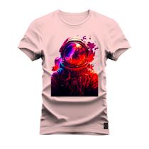 Camiseta Plus Size Algodão Premium T-Shirt Nasa Colors