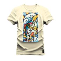 Camiseta Plus Size Algodão Premium T-Shirt Shark Moedas