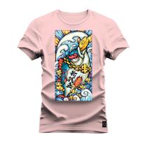 Camiseta Plus Size Algodão Premium T-Shirt Shark Moedas