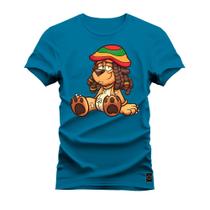 Camiseta Plus Size Algodão T-Shirt Premium Estampada Dog Paz e Amor