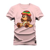 Camiseta Plus Size Algodão T-Shirt Premium Estampada Dog Paz e Amor