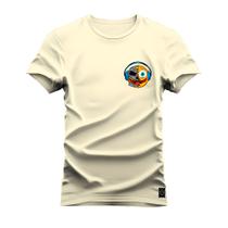 Camiseta Plus Size Algodão T-Shirt Premium Estampada Emoji Fone Peito