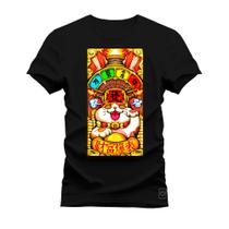 Camiseta Plus Size Algodão T-Shirt Premium Estampada Fortune