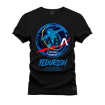 Camiseta Plus Size Algodão T-Shirt Premium Estampada Nasa Flow