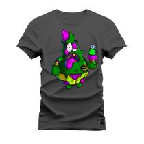 Camiseta Plus Size Algodão T-Shirt Premium Estampada Patricks Sorvete