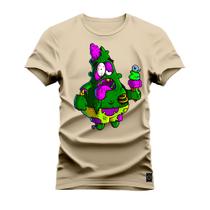 Camiseta Plus Size Algodão T-Shirt Premium Estampada Patricks Sorvete