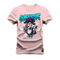 Camiseta Plus Size Algodão T-Shirt Premium Estampada Skung
