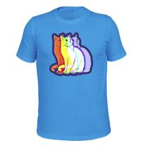 Camiseta Plus Size Algodão Tecido Macio Cat Espect