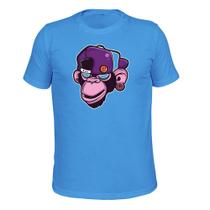 Camiseta Plus Size Algodão Tecido Macio Estampada Monkey