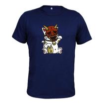 Camiseta Plus Size Algodão Tecido Macio Gato Mask