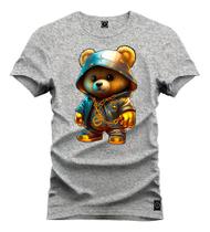 Camiseta Plus Size Algodao Urso Blindado G1 a G5