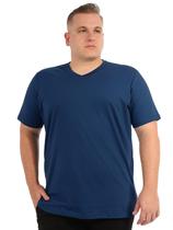 Camiseta Plus Size Anistia Masculina Decote V Algodão Jeans