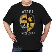 Camiseta Plus Size Atari Camisa Gamer Retrô Geek Jogos