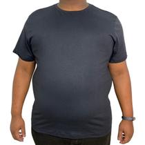 Camiseta Plus Size Básica Masculina 100% Algodão Gola Redonda Premium