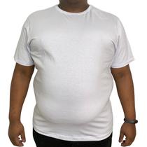 Camiseta Plus Size Básica Masculina Em Algodão Gola Redonda