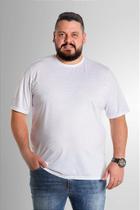 Camiseta Plus Size Branca 100% Poliéster - Vários Tamanhos Disponíveis