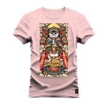 Camiseta Plus Size Casual 100% Algodão Estampada Mandala Colors