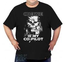 Camiseta Plus Size Chewbacca Star Wars Han Solo Millennium