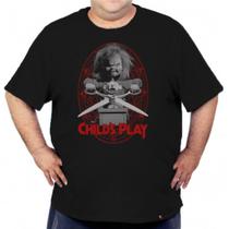 Camiseta Plus Size Chucky Boneco Assassino Filme Terror