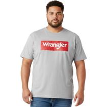 Camiseta Plus Size Cinza Masculina Wrangler Camiseta Plus Size Cinza Masculina Wrangler