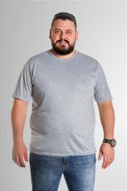 Camiseta Plus Size Cinza Mescla 100% Poliéster - Conforto e Estilo