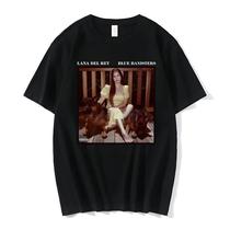 Camiseta plus Size Com Estampa Gráfica Lana Del Rey LDR Para Mulheres, Moda Streetwear Casual, Gola