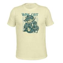 Camiseta Plus Size Confortável Malha 30.1 Estampada Wise Cat