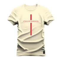 Camiseta Plus Size Confortável Premium Estampada California Risco