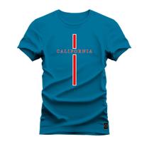 Camiseta Plus Size Confortável Premium Estampada California Risco
