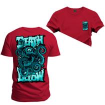 Camiseta Plus Size Confortável Premium Estampada Death Dow Frente Costas