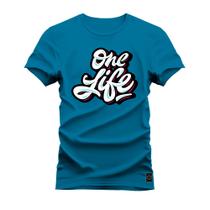 Camiseta Plus Size Confortável Premium Estampada One Life