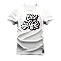 Camiseta Plus Size Confortável Premium Estampada One Life