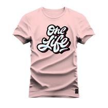 Camiseta Plus Size Confortável Premium Estampada One Life