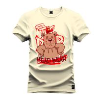 Camiseta Plus Size Confortável Premium Estampada Urso Pose Style