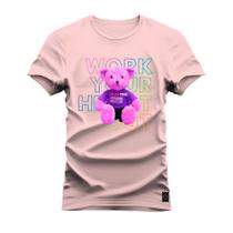 Camiseta Plus Size Confortável Premium Estampada Work Your